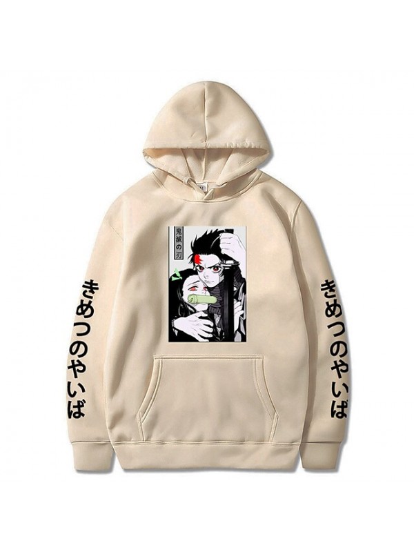 Inspired by Demon Slayer: Kimetsu no Yaiba Cosplay Kamado Nezuko Kamado Tanjiro Anime Cartoon Polyster Print Harajuku Graphic Kawaii Hoodie For Men's / Women's #8772120