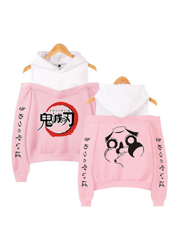 Inspired by Demon Slayer: Kimetsu no Yaiba Kamado Nezuko Kamado Tanjirou Anime Cartoon Polyster Print Harajuku Graphic Kawaii Hoodie For Men's / Women's #8771989