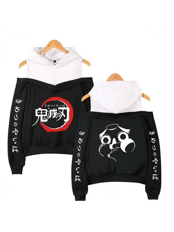 Inspired by Demon Slayer: Kimetsu no Yaiba Kamado Nezuko Kamado Tanjirou Anime Cartoon Polyster Print Harajuku Graphic Kawaii Hoodie For Men's / Women's #8771989