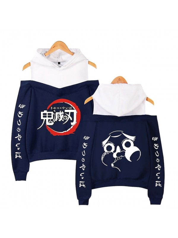 Inspired by Demon Slayer: Kimetsu no Yaiba Kamado Nezuko Kamado Tanjirou Anime Cartoon Polyster Print Harajuku Graphic Kawaii Hoodie For Men's / Women's #8771989