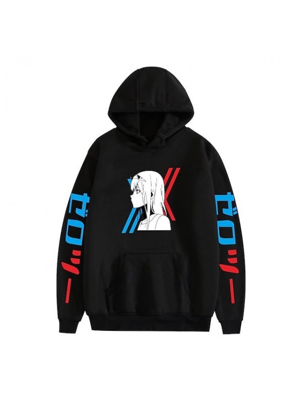 Inspired by Fate / Zero Cosplay 02 Zero Two Anime Cartoon Polyster Print Harajuku Graphic Kawaii Hoodie For Men's / Women's / Manga / Adults' / Bishop Sleeve / # #8772009