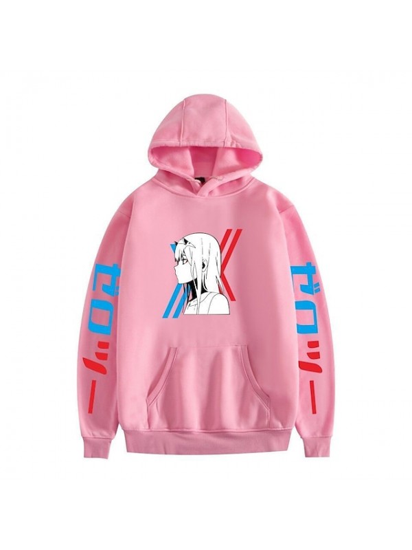 Inspired by Fate / Zero Cosplay 02 Zero Two Anime Cartoon Polyster Print Harajuku Graphic Kawaii Hoodie For Men's / Women's / Manga / Adults' / Bishop Sleeve / # #8772009