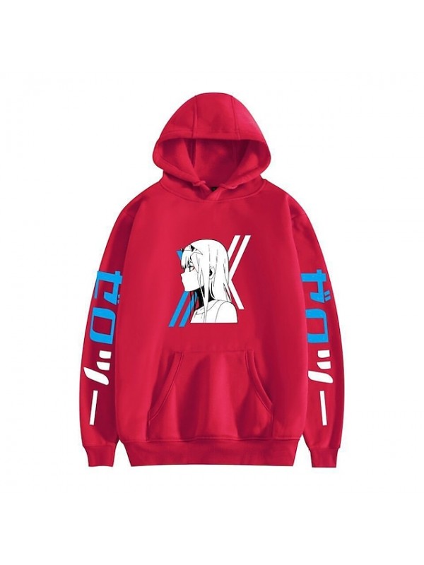 Inspired by Fate / Zero Cosplay 02 Zero Two Anime Cartoon Polyster Print Harajuku Graphic Kawaii Hoodie For Men's / Women's / Manga / Adults' / Bishop Sleeve / # #8772009