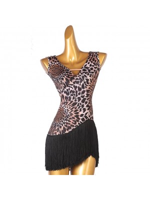 Latin Dance Dress Tassel Women's Training Performance Sleeveless Polyester #9026888