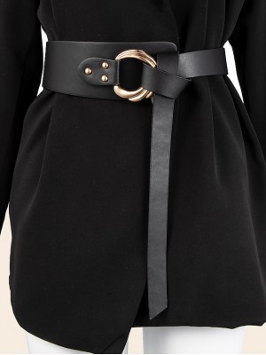 Women's Wide Belt Dailywear Holiday Date Dress Black Belt Pure Color Fall Winter Spring Summer Alloy #8694677