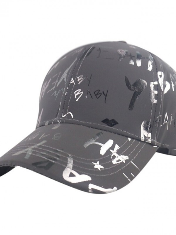 Women's Neutral Baseball Cap Dailywear Family Gathering Embroidery Splice Letter Grey Black Hat Portable Sun Protection Warm #8976940