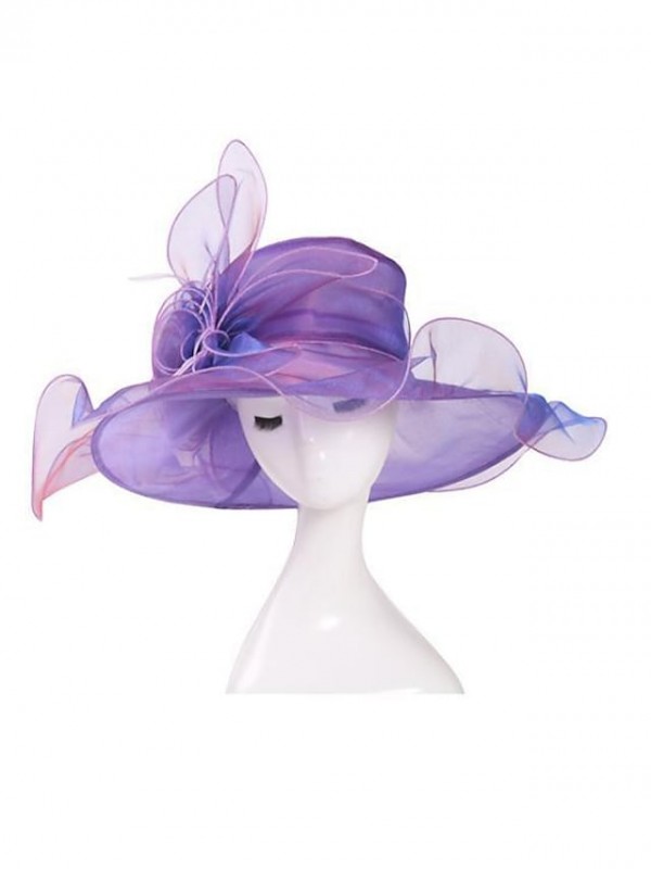 Women's Party  Hat Party Wedding Street Mesh Flower Gold Wine Hat Blue Brown Purple Pink Fall #8779245