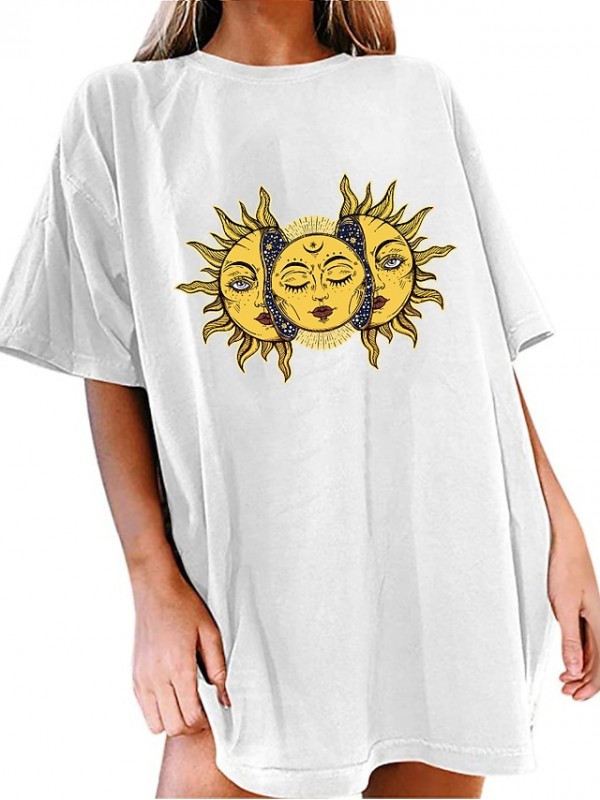 gemira graphic tees for women trendy oversized sun moon natural landscape printed retro tshirts loose fit boyfriend shirts (white, small) #8646547