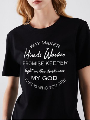 miracle worker t shirt women way maker miracle worker promise keeper shirts christian shirt short sleeve graphic tees tops green #8171396