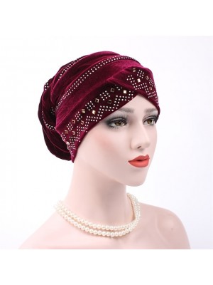 Women's Ethnic Style Beanie / Slouchy Street Dailywear Sequins Round Dots Black Red Hat Portable Warm / Fall / Spring #8849335